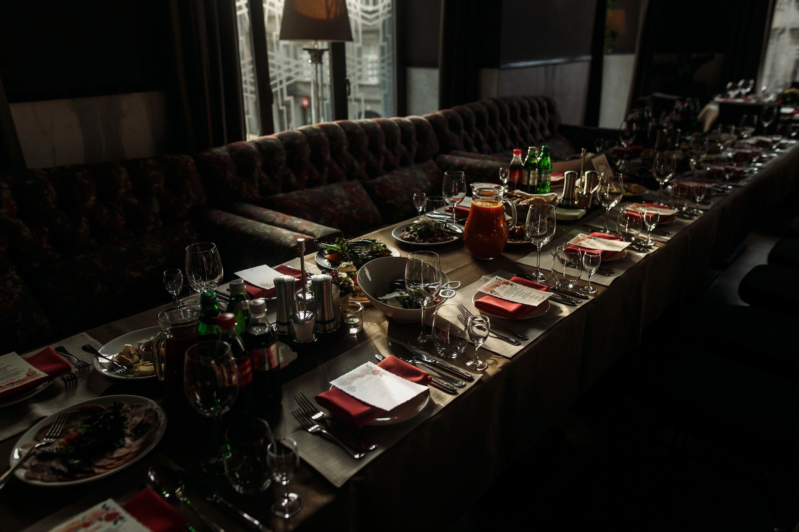 Luxury catering at restaurant wedding reception