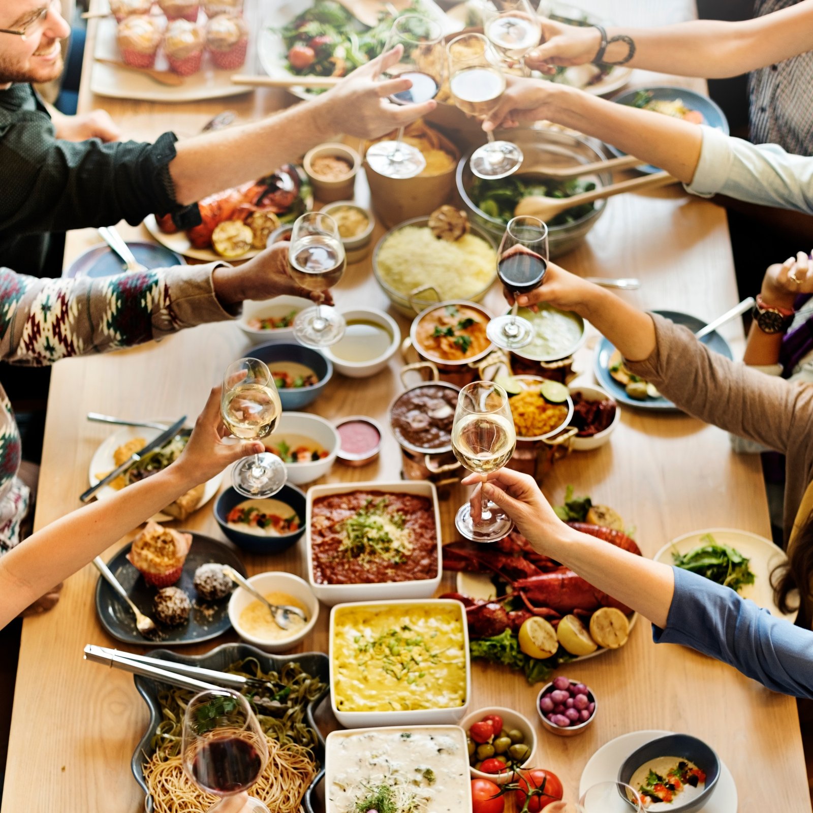Food Buffet Catering Dining Eating Party Sharing Concept
